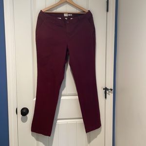Burgundy stretch chinos. Barely worn.
